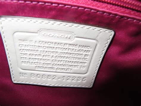 coach label inside the purse.